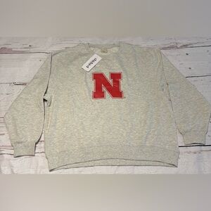 Chicka-d women's heather gray Nebraska Cornhuskers sweatshirt XL